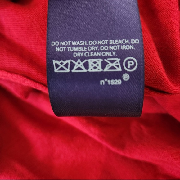 Ralph Lauren Purple Label Red V-Neck Wool Sweater - Picture 6 of 6